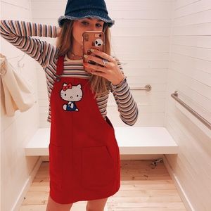 HELLO KITTY RED OVERALL DRESS